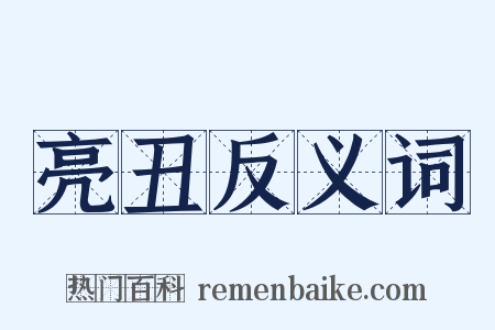 亮丑反义词是什么意思的图片